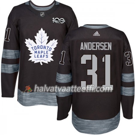 Miesten NHL Toronto Maple Leafs Pelipaita Frederik Andersen 31 1917-2017 100th Anniversary Adidas Musta Authentic